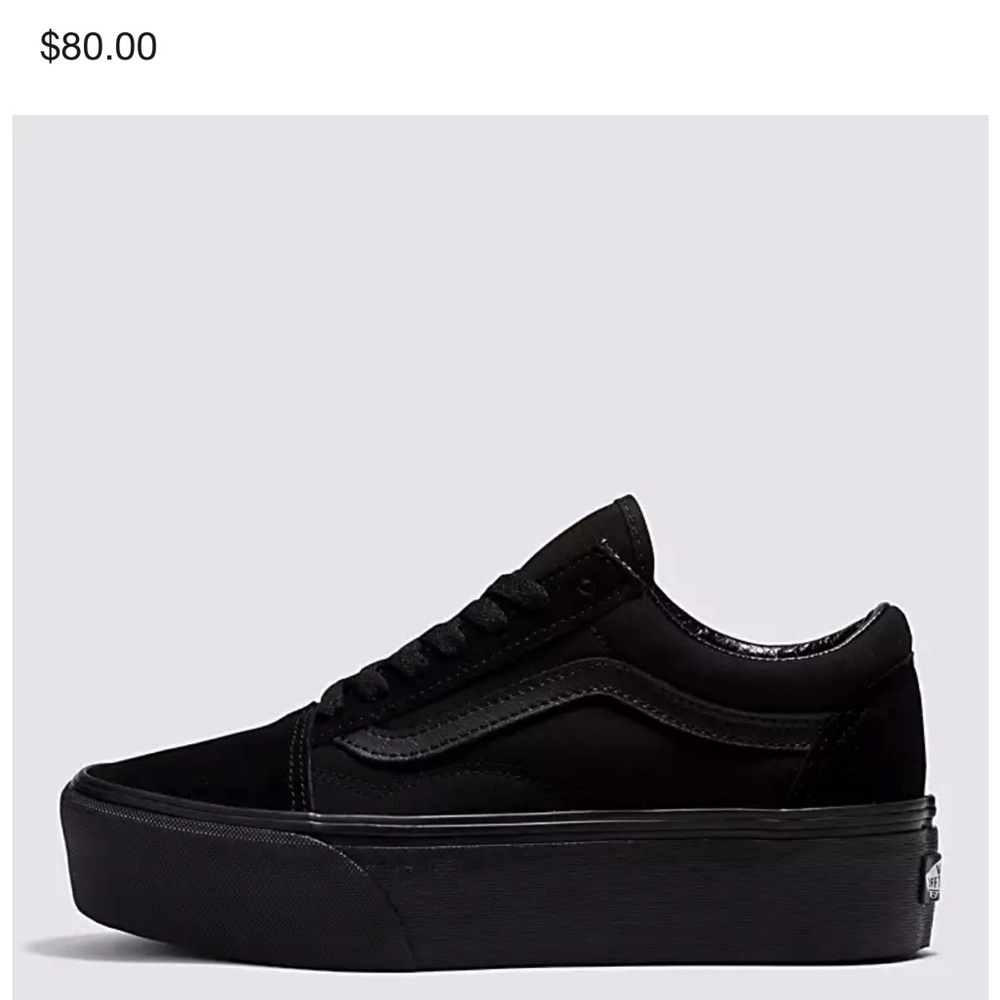 Women's Vans black/black stack form size 7.5